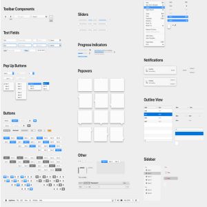 MacOS的UI库图免费 macOS UI Library Sketch Freebie
