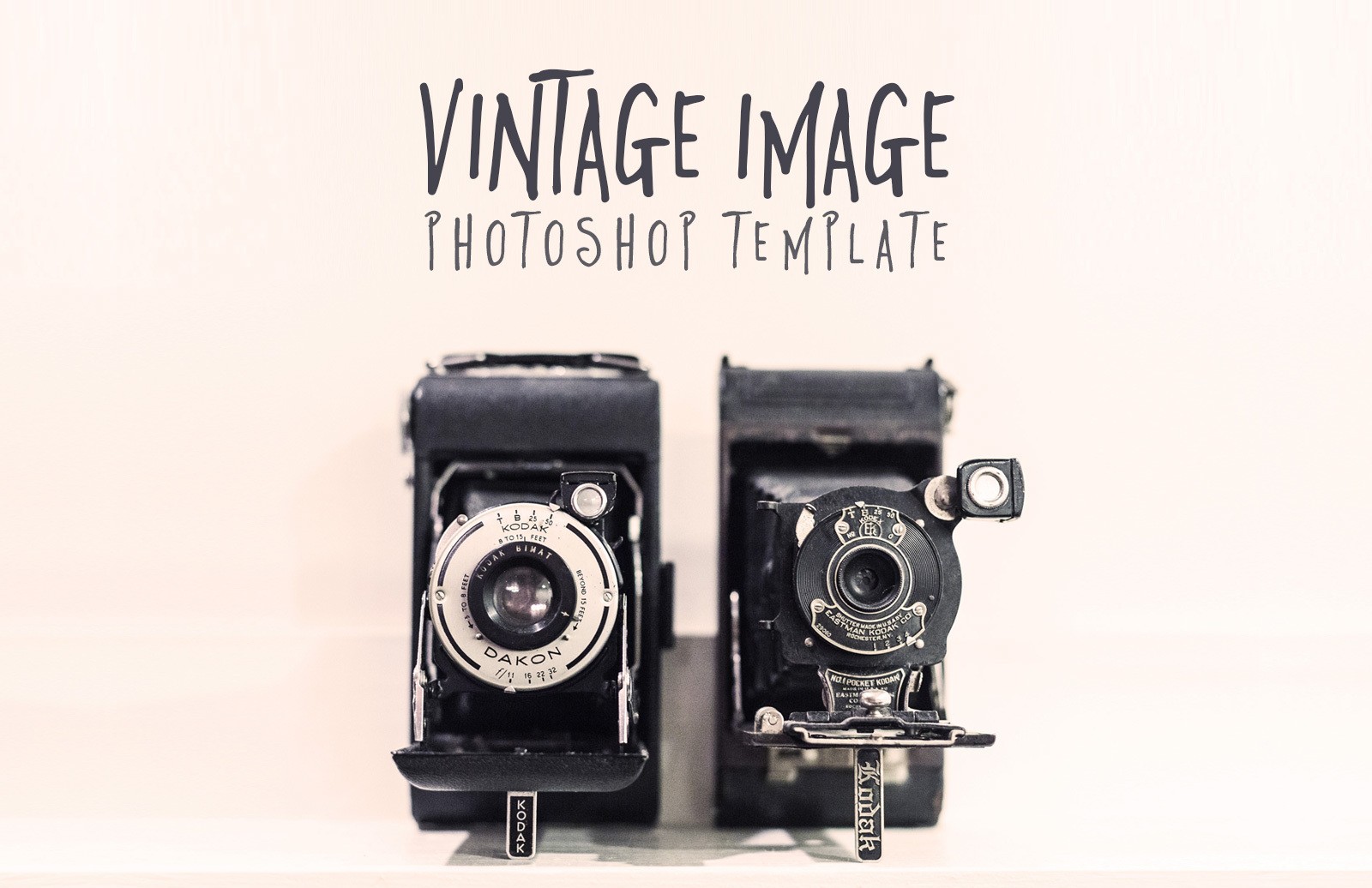 复古照片效果 PSD 模板 Vintage Image Photoshop Template