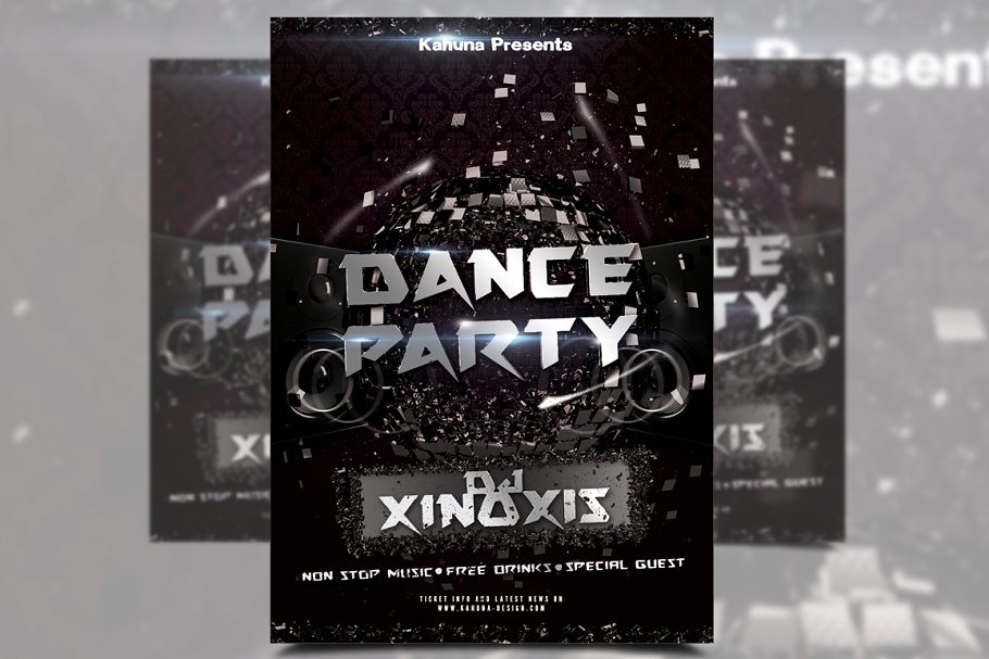 A3舞蹈团俱乐部活动海报传单模板 A3 Dance Club Party Poster