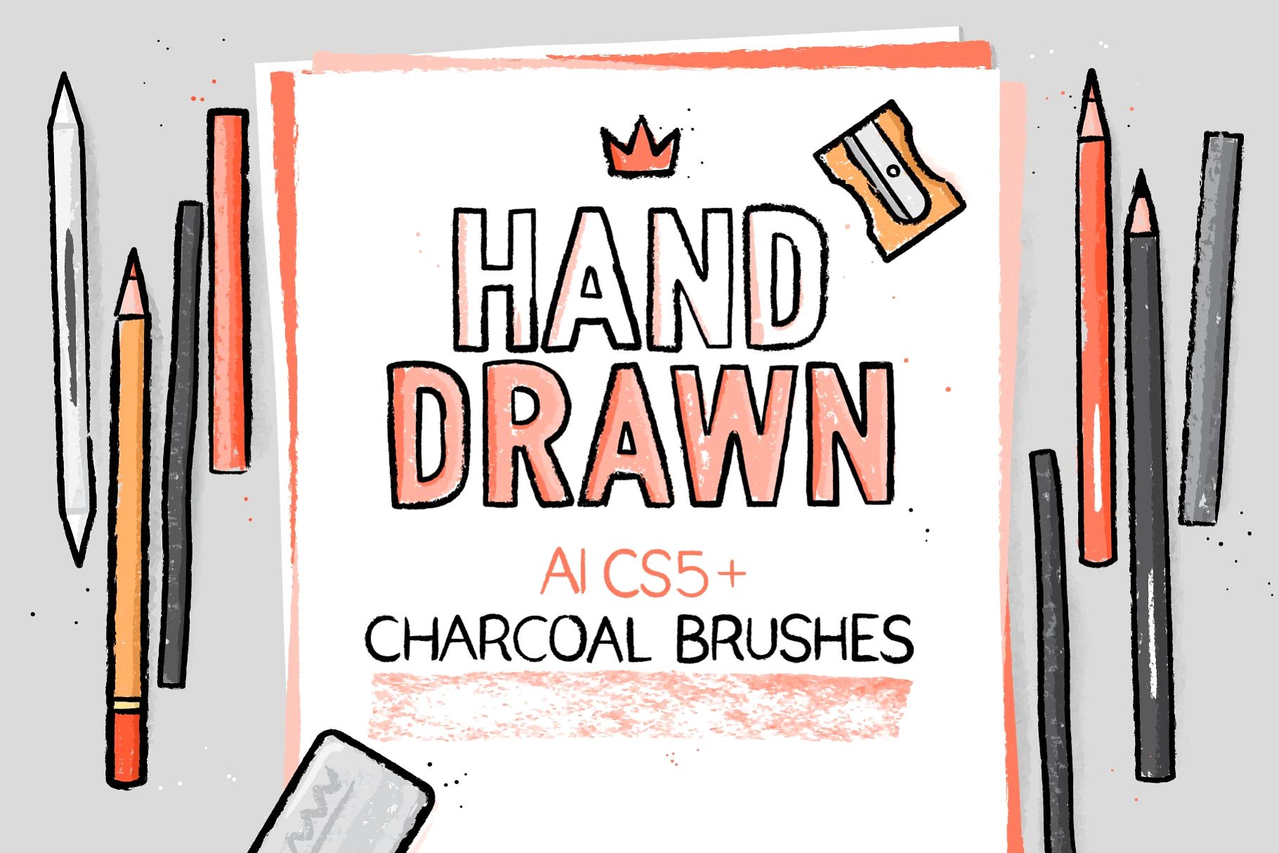 碳画笔AI笔刷 Charcoal AI brushes
