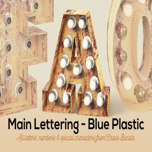 大帐篷灯泡装饰金属字体场景模板15 Marquee Light Bulbs Chaos 15 – Yellow Letters