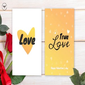 情人节主题心形图案背景贺卡PSD模板 Valentines Day Greeting Card Template