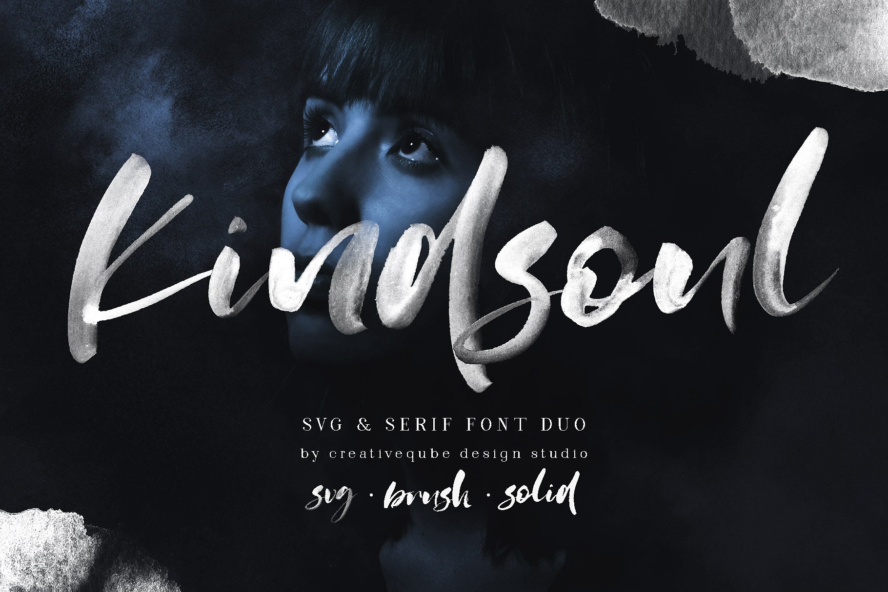 手绘水彩SVG字体&平滑衬线英文字体 KindSoul SVG Script & Serif Font Duo