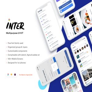 一流设计素材网下午茶：多功能APP搭建 UI KIT套装下载[Sketch,XD,Fig]