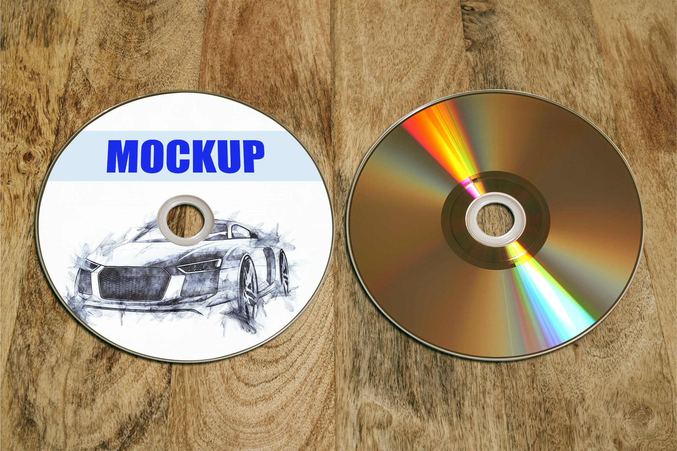 复古风格DVD/CD封面设计效果图样机 Recto_Verso- Dvd-Cd-Disc_mockup