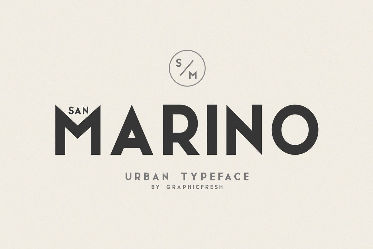 现代，时尚和优雅无衬线英文字体 San Marino // Four Font Files