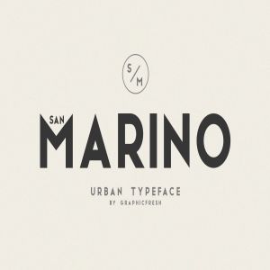 现代，时尚和优雅无衬线英文字体 San Marino // Four Font Files