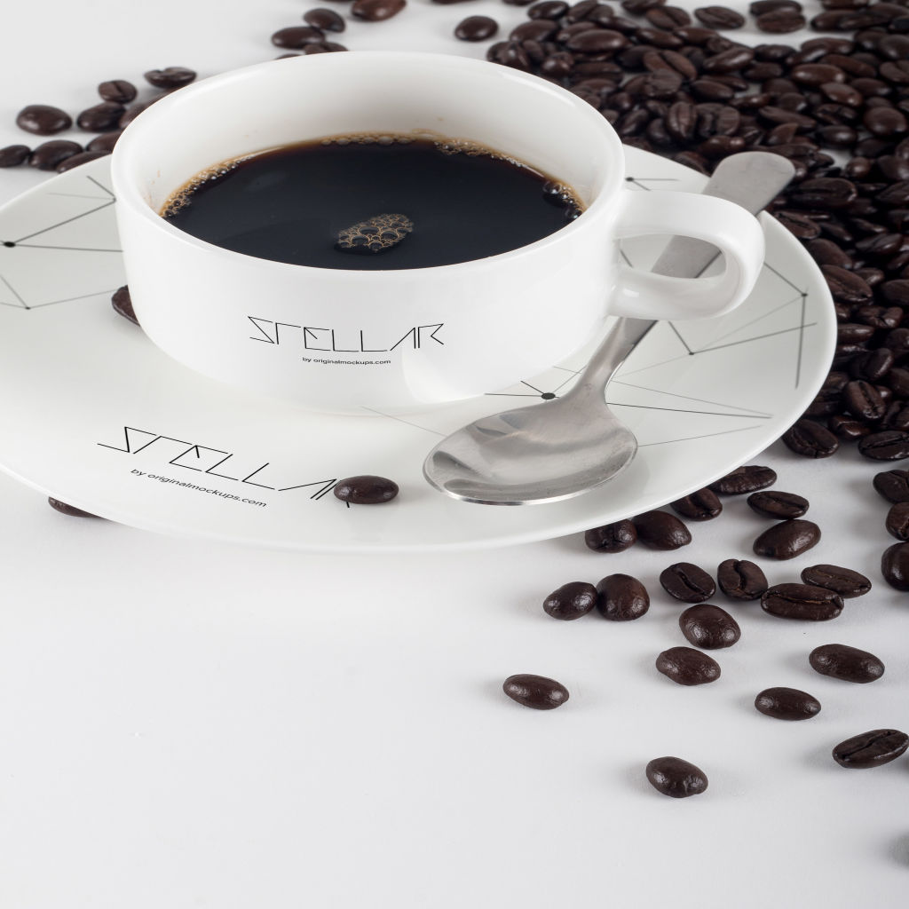 咖啡陶瓷杯咖啡品牌商标设计效果图样机02 Coffee Cup Mockup 02插图