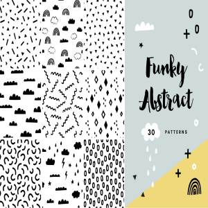 30款无缝可编辑矢量图案 30 Trendy Abstract Seamless Patterns