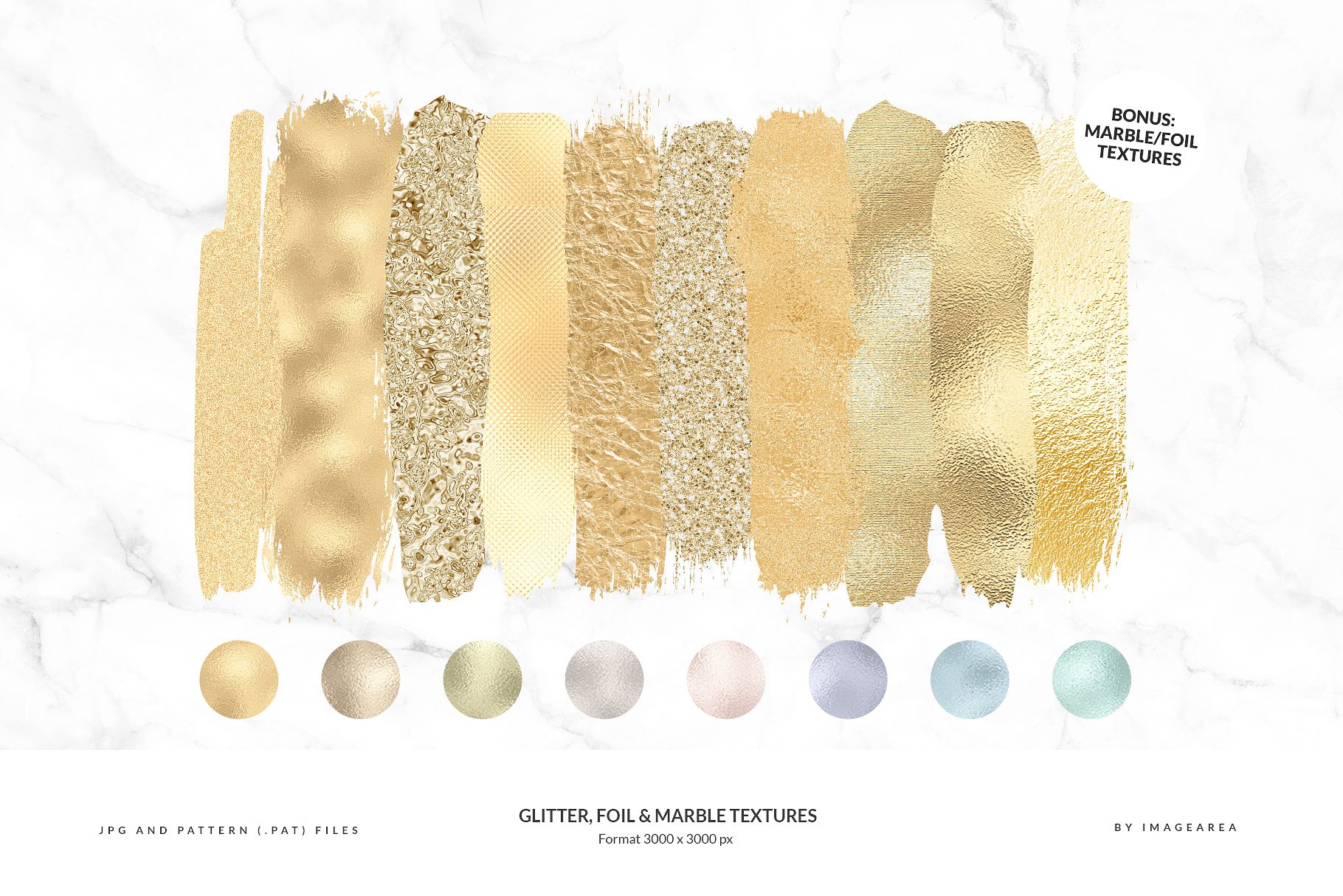 极力推荐：BingBing闪光，金箔和大理石图案纹理 Glitter, Foil & Marble Textures [2.61GB]