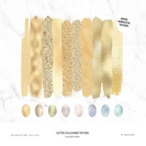 极力推荐：BingBing闪光，金箔和大理石图案纹理 Glitter, Foil & Marble Textures [2.61GB]