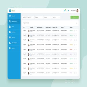 互联网+医院CRM系统后台医生预约管理界面UI设计PSD模板 CRM Booking Appointment Web-based UI design