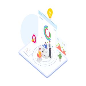 财务规划金融主题等距概念插画v3 Financial Planning Isometric Illustration – FV