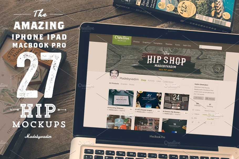 27款高分辨率Apple设备样机合集 27 Hip Apple devices Mockups