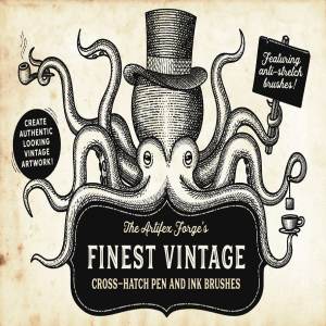 复古线条纹理AI笔刷 Finest Vintage – Illustrator Brushes