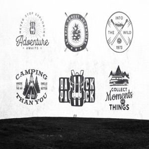 12款复古户外运动品牌Logo设计模板 12 Vintage Outdoor Adventure Logos / Retro Badges插图5
