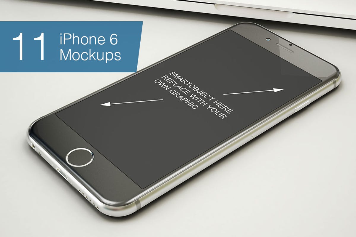 11个逼真的iphone设备样机模板 Phone Mockup – 11 Poses