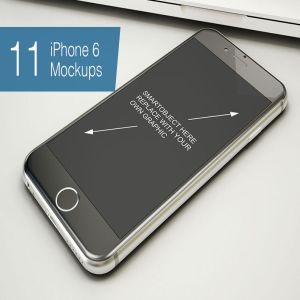 11个逼真的iphone设备样机模板 Phone Mockup – 11 Poses插图1