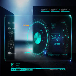 UHD抬头显示UI界面科技元素海报设计套装[PSD]