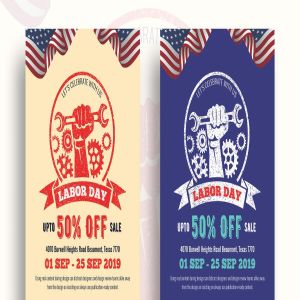 劳动节促销打折活动传单设计模板05