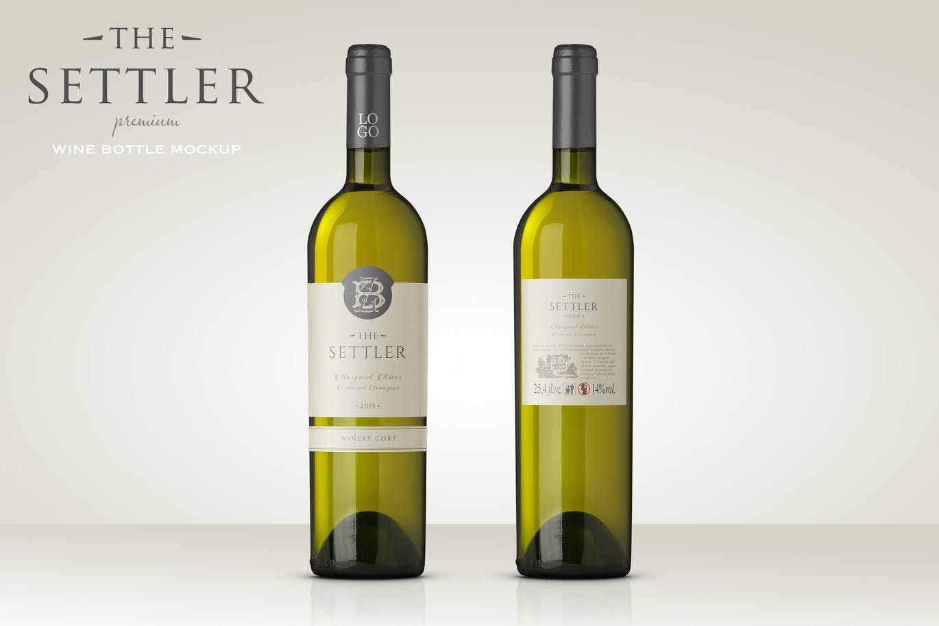 高端白酒酒瓶设计样机模板 Premium White Wine Mockup