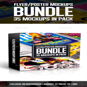 高质量的海报模板合辑 Flyer Poster Mockups Bundle [psd]