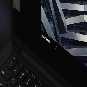 黑色超级笔记本屏幕预览样机模板 Black Laptop Mockup插图6