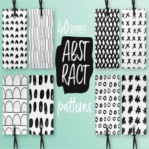 黑白抽象图案纹理 Black & White Abstract Patterns