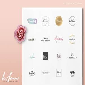 250个女性风格品牌Logo模板 250 Feminine Logos Pack插图15