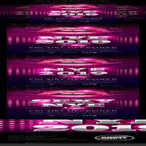 独特多彩的新年晚会海报模板 New Year Party Flyer [psd]