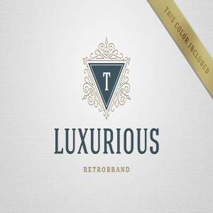 华丽复古感金箔奢侈品牌logo设计 Luxury ornament logo插图4