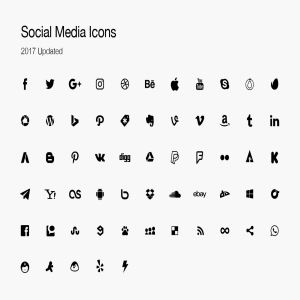 主流社交媒体矢量图标合集 Vector Social Media Icons 2017