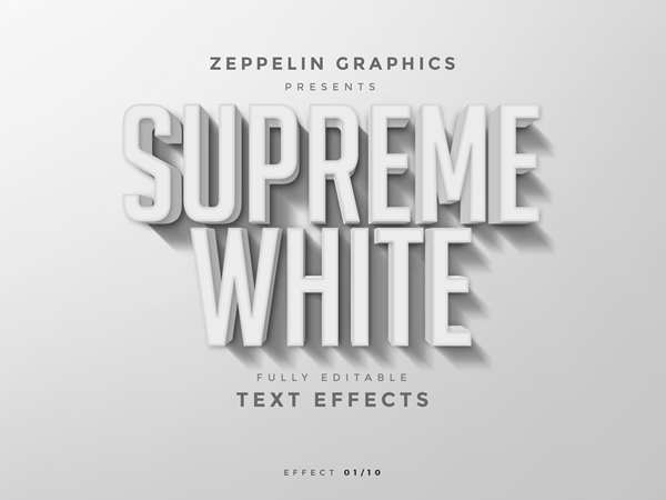 完美的3D字体特效图层样式PSD打包下载