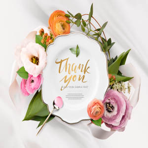 彩色花卉植物元素海报设计素材