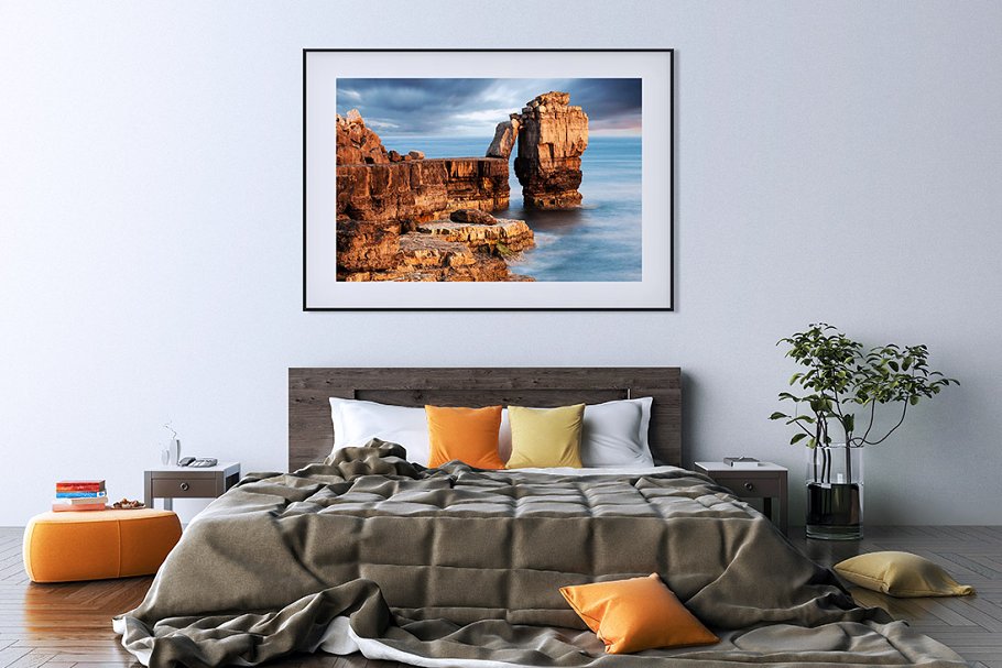 卧室&客厅相框画框样机大合集 10 x Interior Backgrounds 03