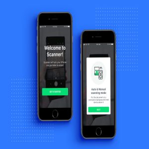 PDF扫描软件APP应用启动页设计界面模板v1 PDF Scanner app mobile template