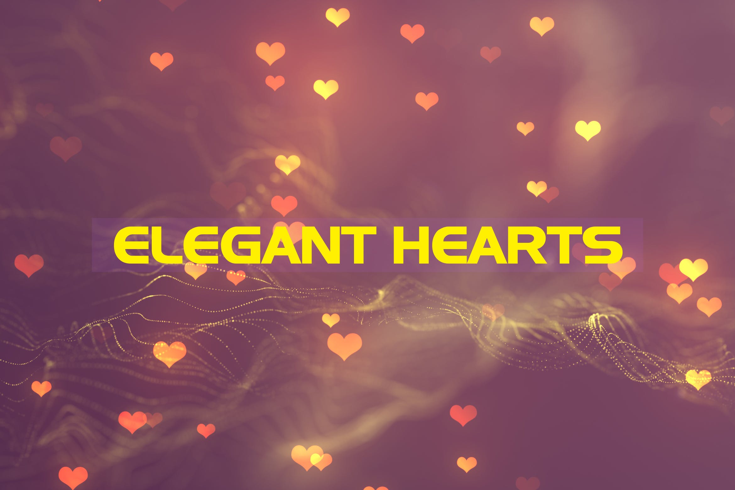 优雅心形高清背景图片素材 Elegant Hearts