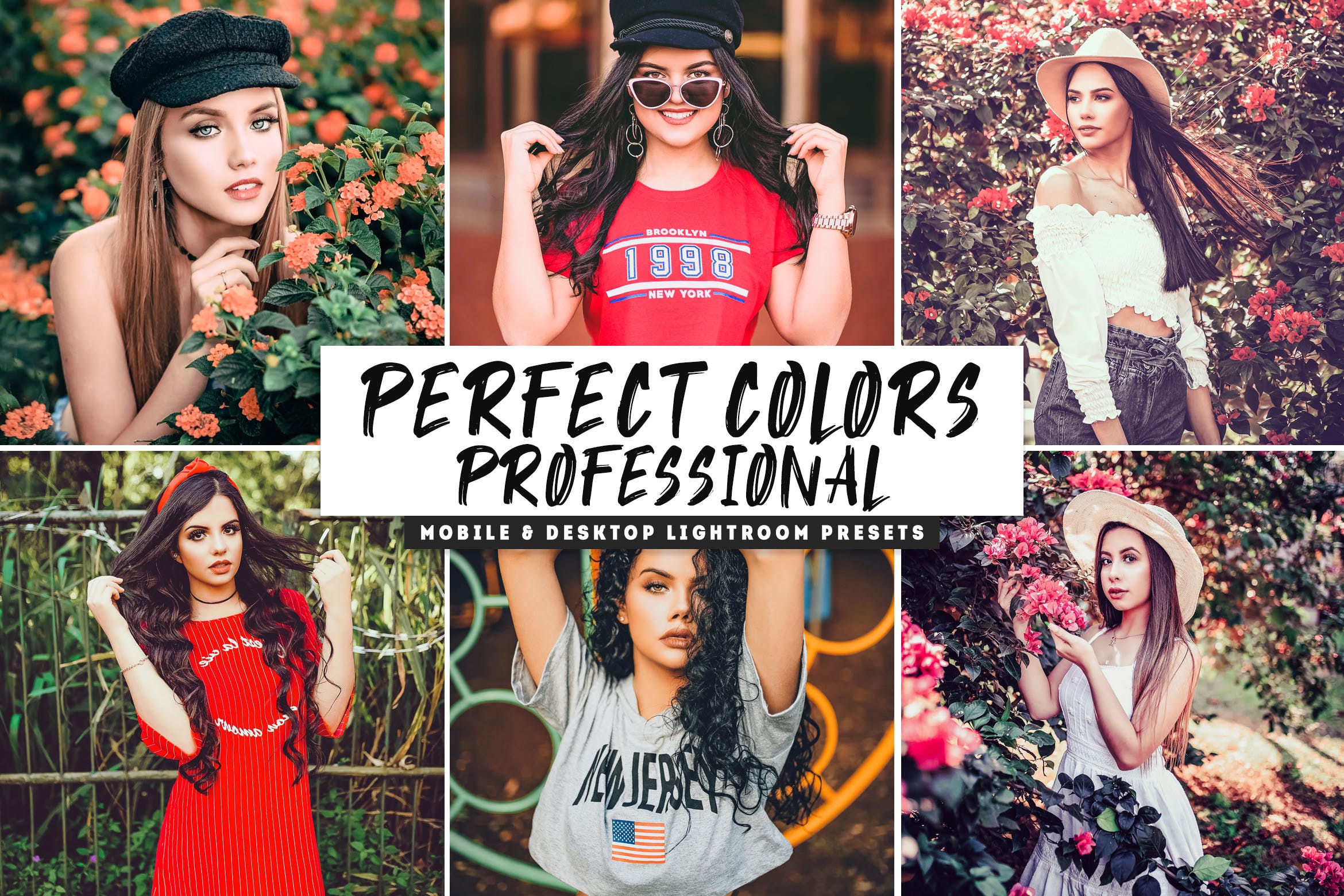 自然活力风格人物摄影后期处理LR调色预设 Perfect Colors Mobile & Desktop Lightroom Presets