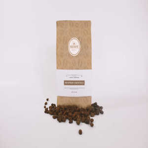咖啡豆包装纸袋定制设计效果前视图样机 Coffee Bag Mockup Front View