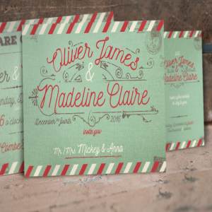 复古航空邮件婚礼设计套件 Vintage Airmail Wedding Suite