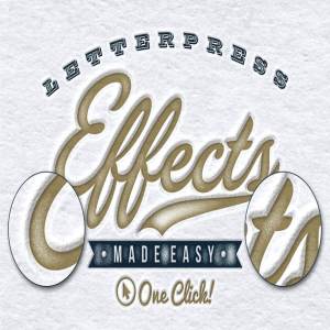 破旧凸版印刷效果照片处理图层样式 Worn Letterpress Photoshop Styles