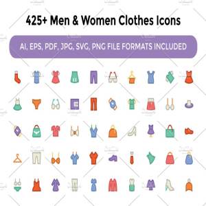 425+男女混合款式服装图标 425+ Men and Women Clothes Icons