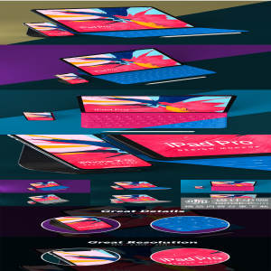 精品：iPad Pro iPhone XS Mockup 搭配展示样机下载 [PSD]