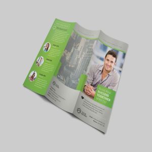 地产金融公司三折页宣传单设计模板 Light Business Trifold