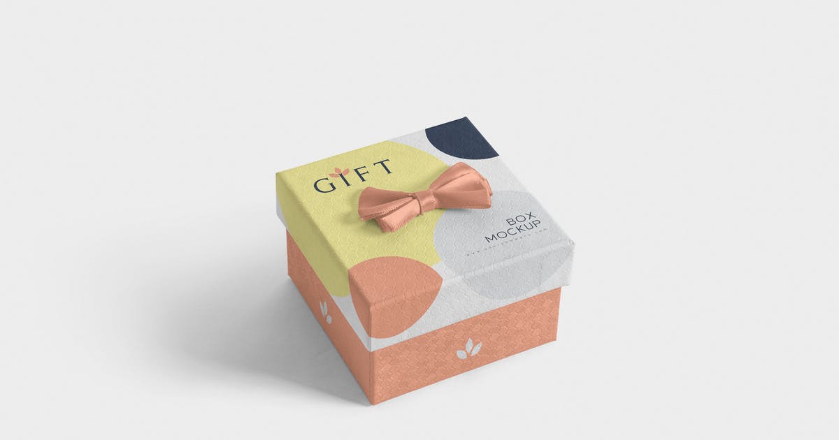 方形礼品盒外观设计样机模板 Square Gift Box Mockups