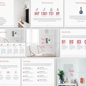 简约创意独特多用途PPT幻灯片设计模板 Namina – Powerpoint Template