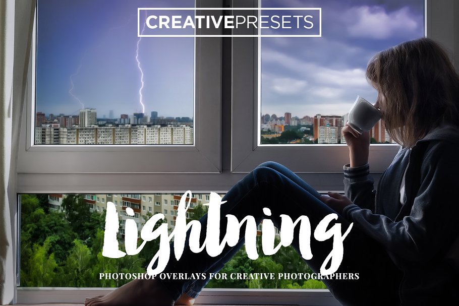 逼真雷电闪电叠层背景 Realistic Lightning Overlays