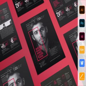 电影艺术总监人物宣传海报设计模板 Art Director Flyer