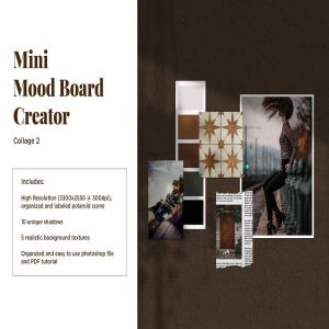 迷你拼贴照片样机模板 Mini Mood Board: Collage 2