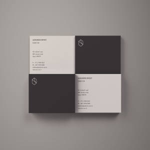 名片设计俯视图样机模板 Business Cards Mockup Top View